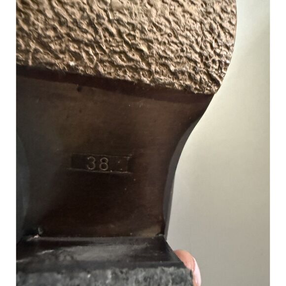 Vintage Nana Wester Studded Side Zipper 3" Block Heel Boots Sz 38 (7.5) - Picture 7 of 9